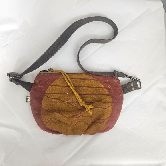 Rachel Elise Handprinted Sun Canvas Festival Pack Fanny Belt Bag USA - Picture 1 of 6